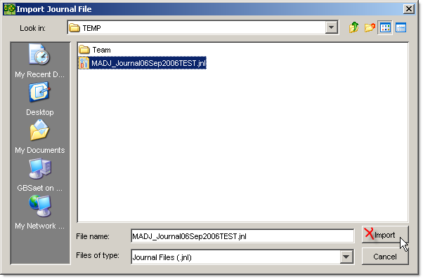 Uploads dialog