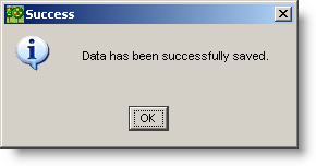 Success dialog