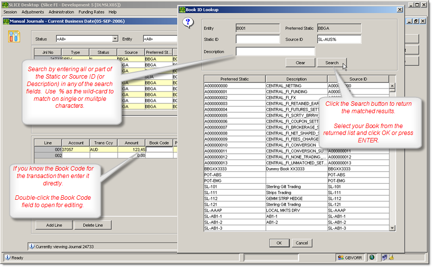 Book ID Lookup Dialog